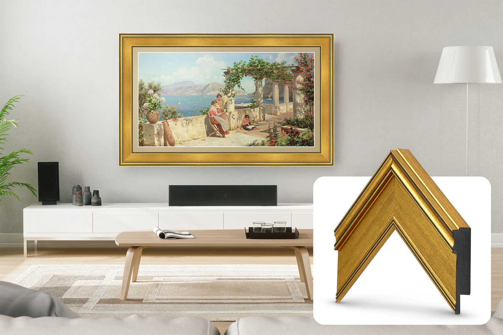 Is there a design consideration when choosing a TV frame